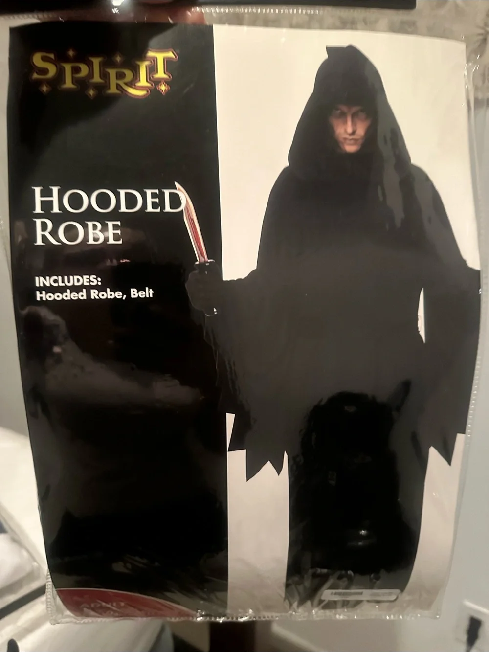 Spirit Black Hooded Robe Costume adults